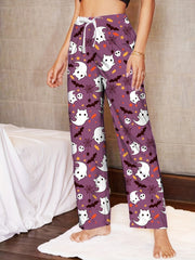Funny Cartoon Ghost Lounge Pants for Women
