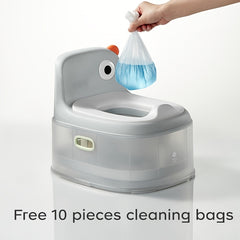 Bc Babycare 3 in 1 Potty Stool Toilet Seat Footstool with 10 Cleaning Bags