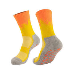 Men's Cotton Silicone Non-slip Mid-calf Socks for Basketball Running Training