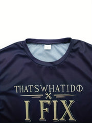 Breathable Men's Letter Print T Shirt for Running and Training