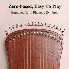 17 Tone Harp Beech Wood Fingered Organ Lyre Easy To Use Beginner Instrument