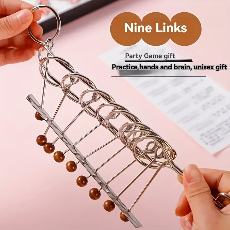Metal Loop Puzzle Brain Teaser Game for Cognitive Skills Development