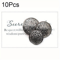 10pcs Hollow Button Court Style Retro Coat Buckles for Women