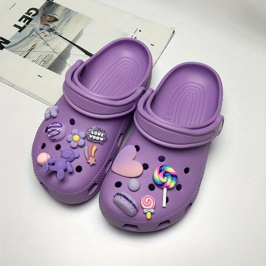 Purple Y2K Charms For Clogs Sandals Girls Ladies