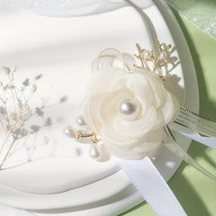 Faux Pearl Flower Wristband Women's Ornament Accessories