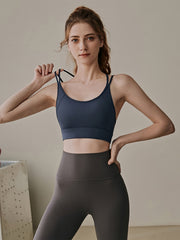 Summer Shockproof Criss Cross Sports Bra Women's Activewear