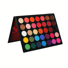 35 Colors Sunset Eyeshadow Palette Shimmer Matte Finish Waterproof Makeup Tool