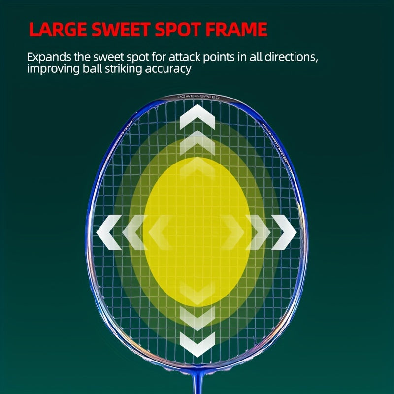 Light Badminton Racket 8U 63g 100 26 32lbs Carbon Fiber SY LTP