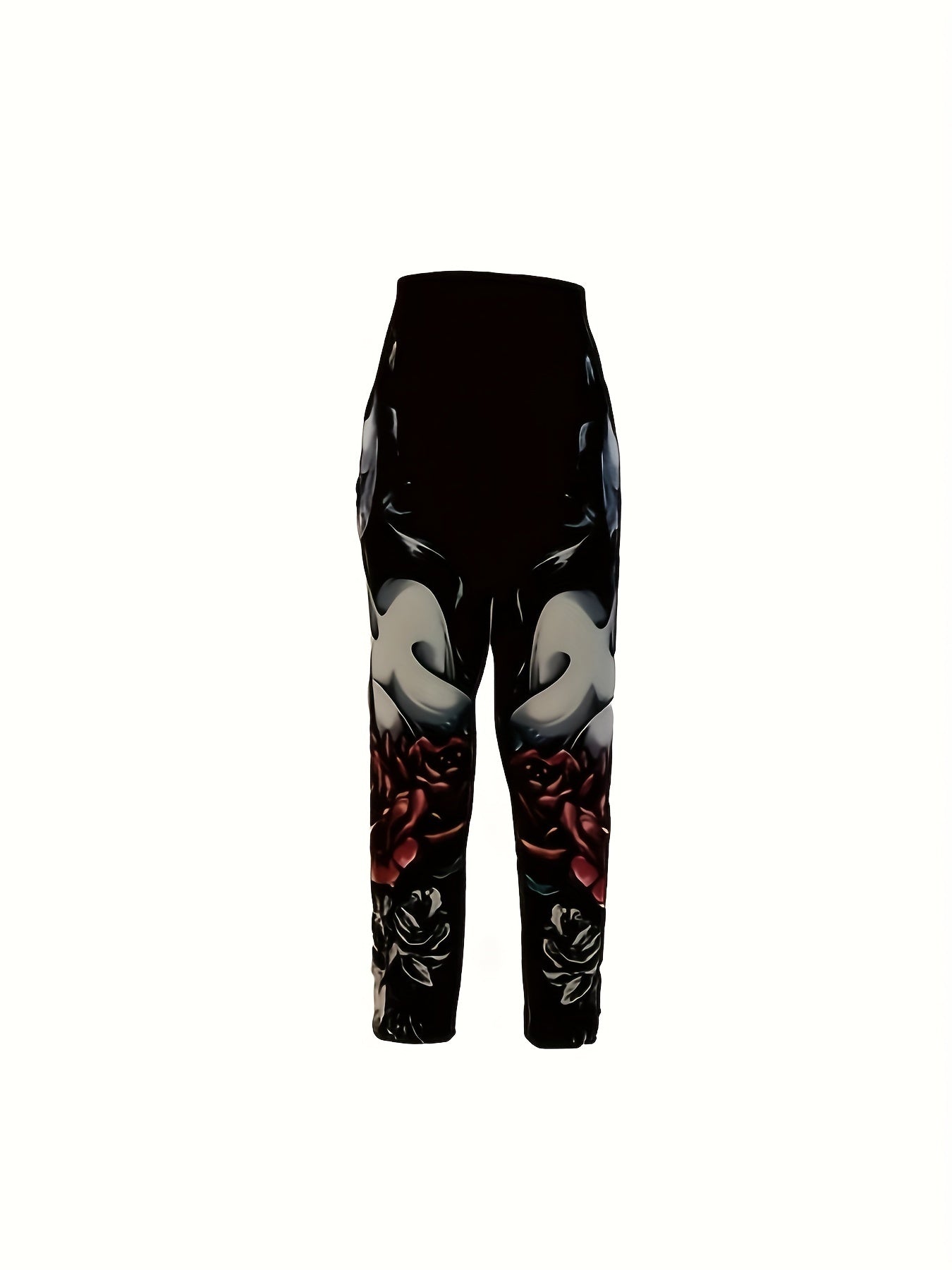 Goth Leggings High Rise Skinny Leggings