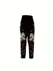Goth Leggings High Rise Skinny Leggings