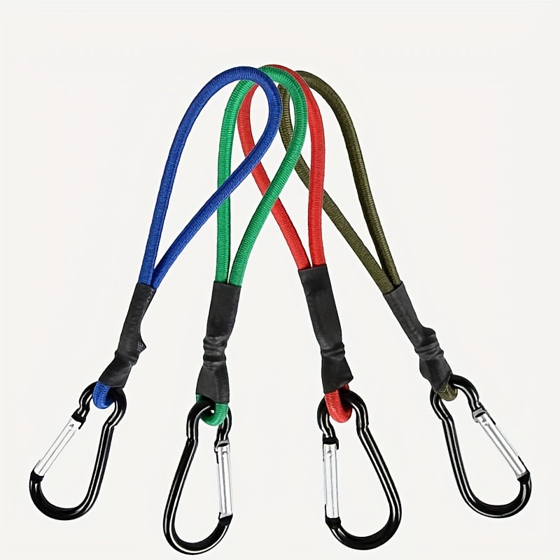 4pcs Tent Elastic Rope Hanging Buckle Multifunctional Canopy Pull Rope