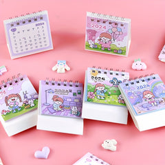 Cartoon Mini Desk Calendar Small Desk Decoration Monthly Student Calendar
