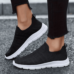 Women's Plaid Pattern Socks Sneakers Lightweight Knit Walking Shoes
