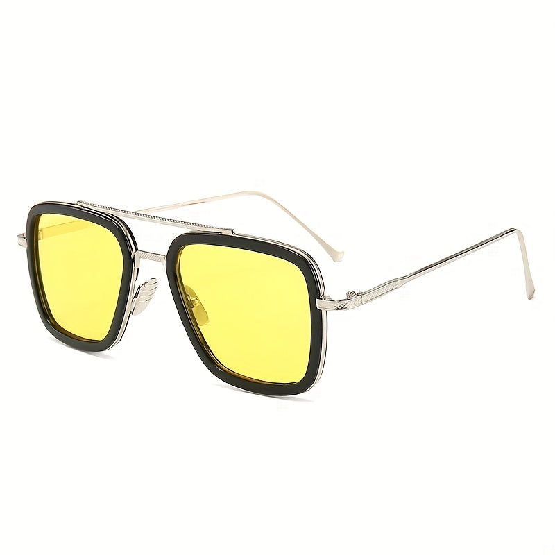 Men's Vintage Metal Frame Sunglasses Retro Toad Mirror