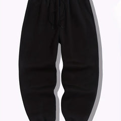 Men's Loose Fit Joggers Casual Stretch Knit Fabric Sweatpants Tapered Pants