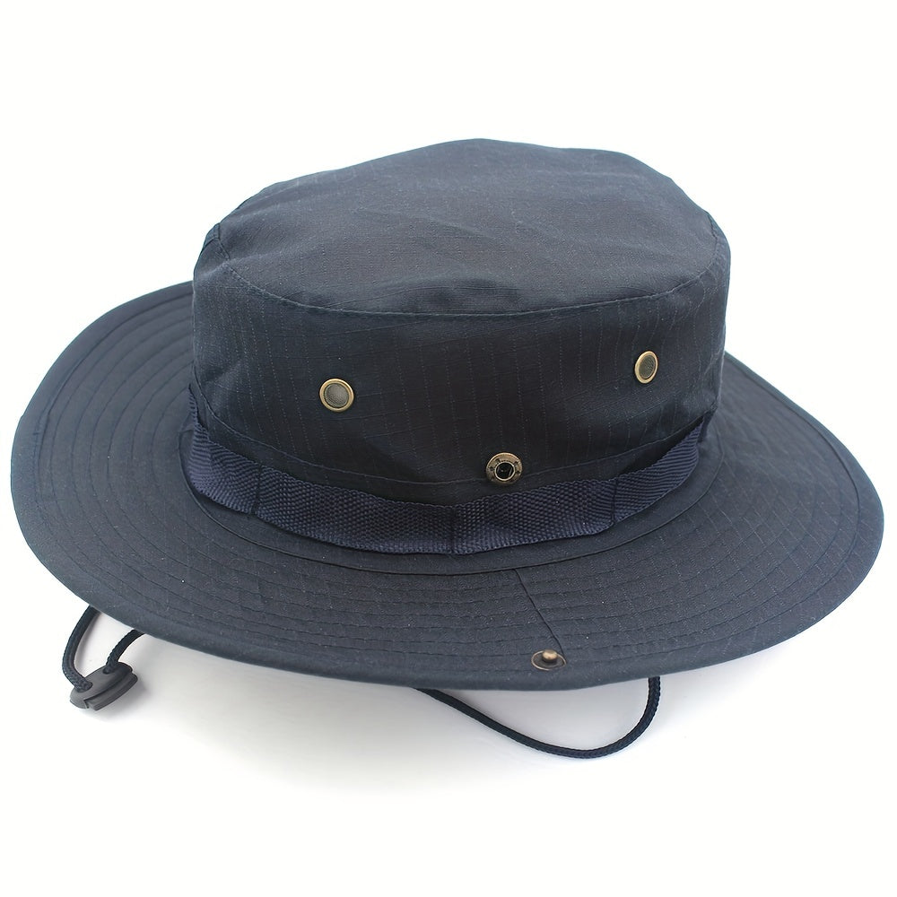 Solid Round Brim Hat Outdoor Sun Protection Combat Training Fisherman Hat