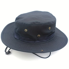 Solid Round Brim Hat Outdoor Sun Protection Combat Training Fisherman Hat