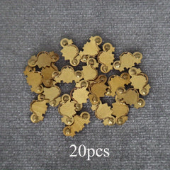 20pcs Golden Door Handles and Drawer Pulls for 1:12 Dollhouse Furniture