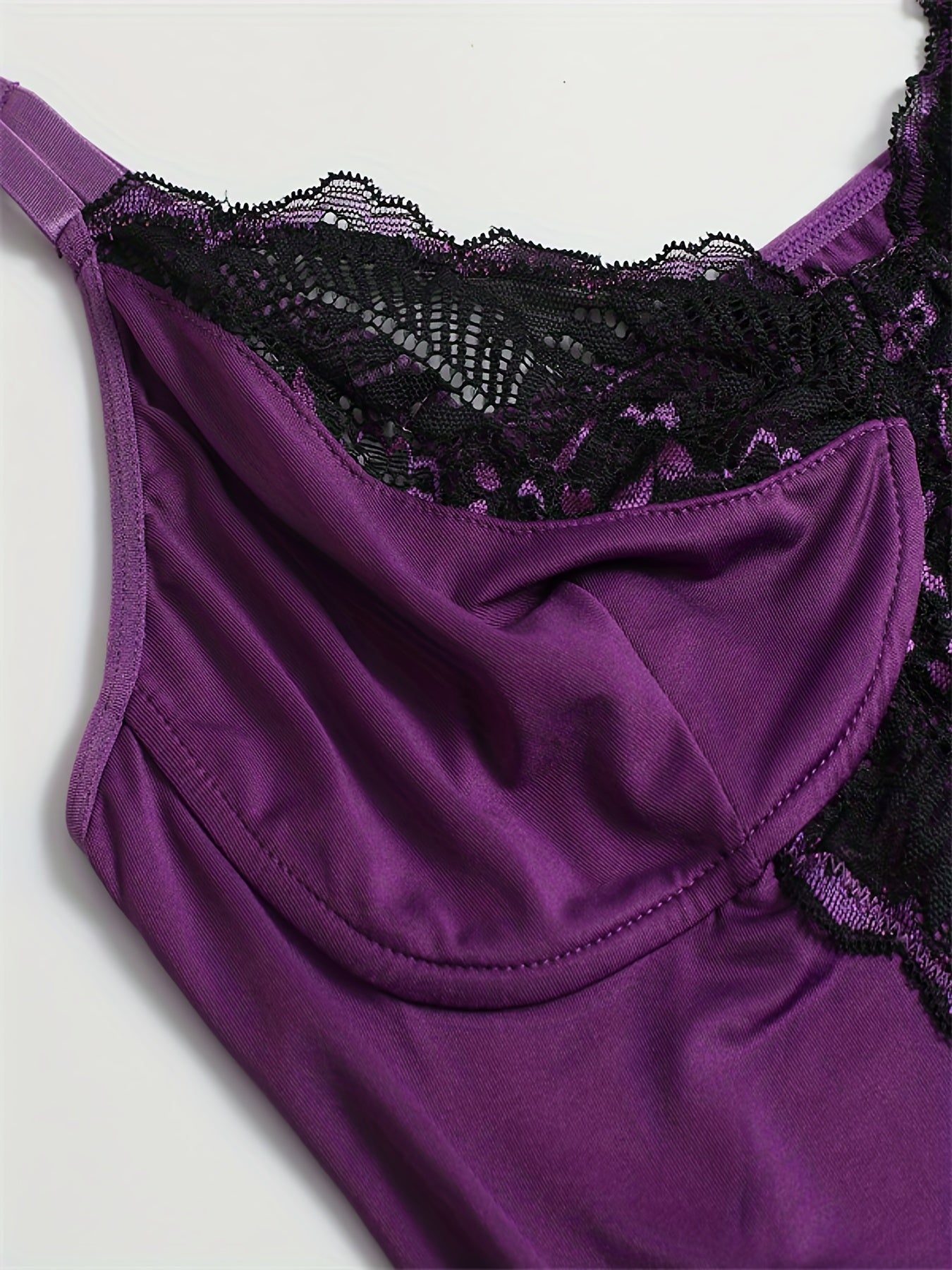 Lace V Neck Teddy Bodysuit