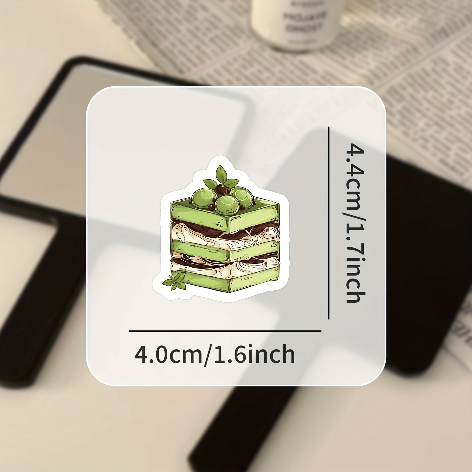 55pcs Green Tea Anime Stickers for Laptops Water Bottles Gift Bags