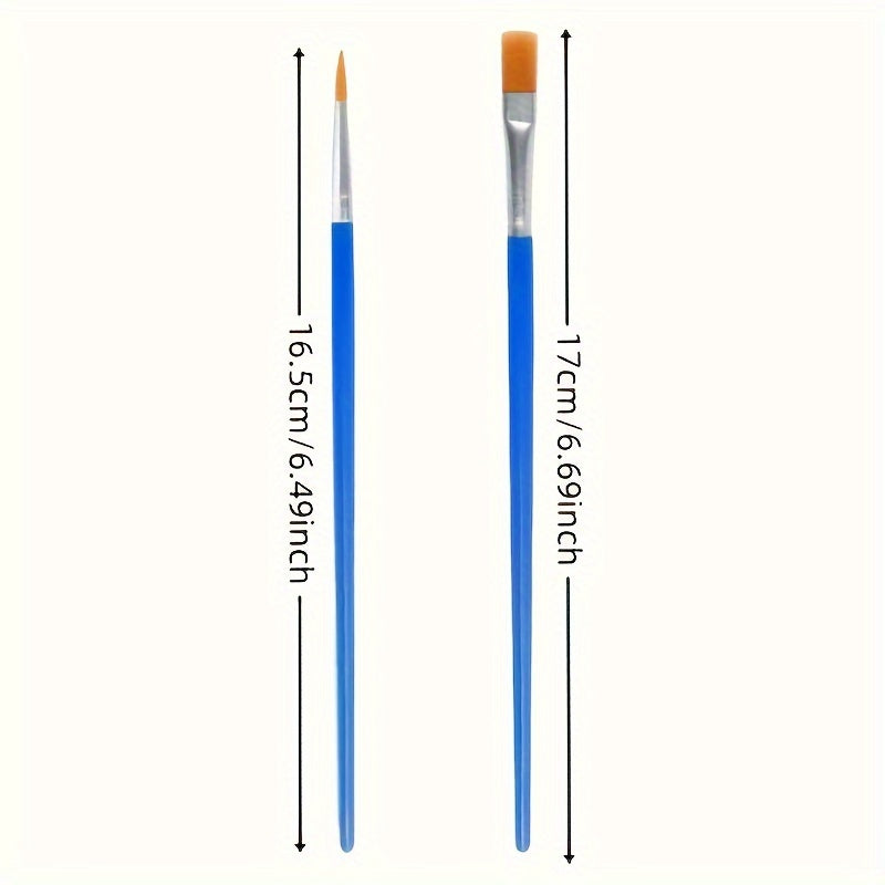 20pcs Nylon Artist Paintbrush Set with 60 Dye Boxes Wooden Handle Drawing Tools