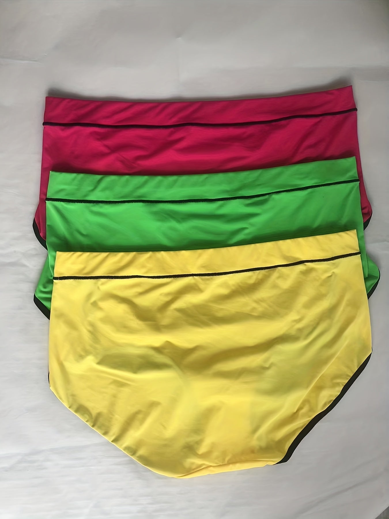 3 Pack Plus Size High Waist Stretchy Briefs Set