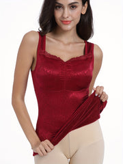 Lace Stitching Thermal Sleeveless Slim Fit Top Women's Lingerie