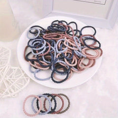 100pcs Kids Rubber Band Hair Tie Hair Rope Hair Accessories