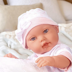 12" Reborn Doll Simulative Soothing Doll Full Enamel Figure Doll Quilt Set