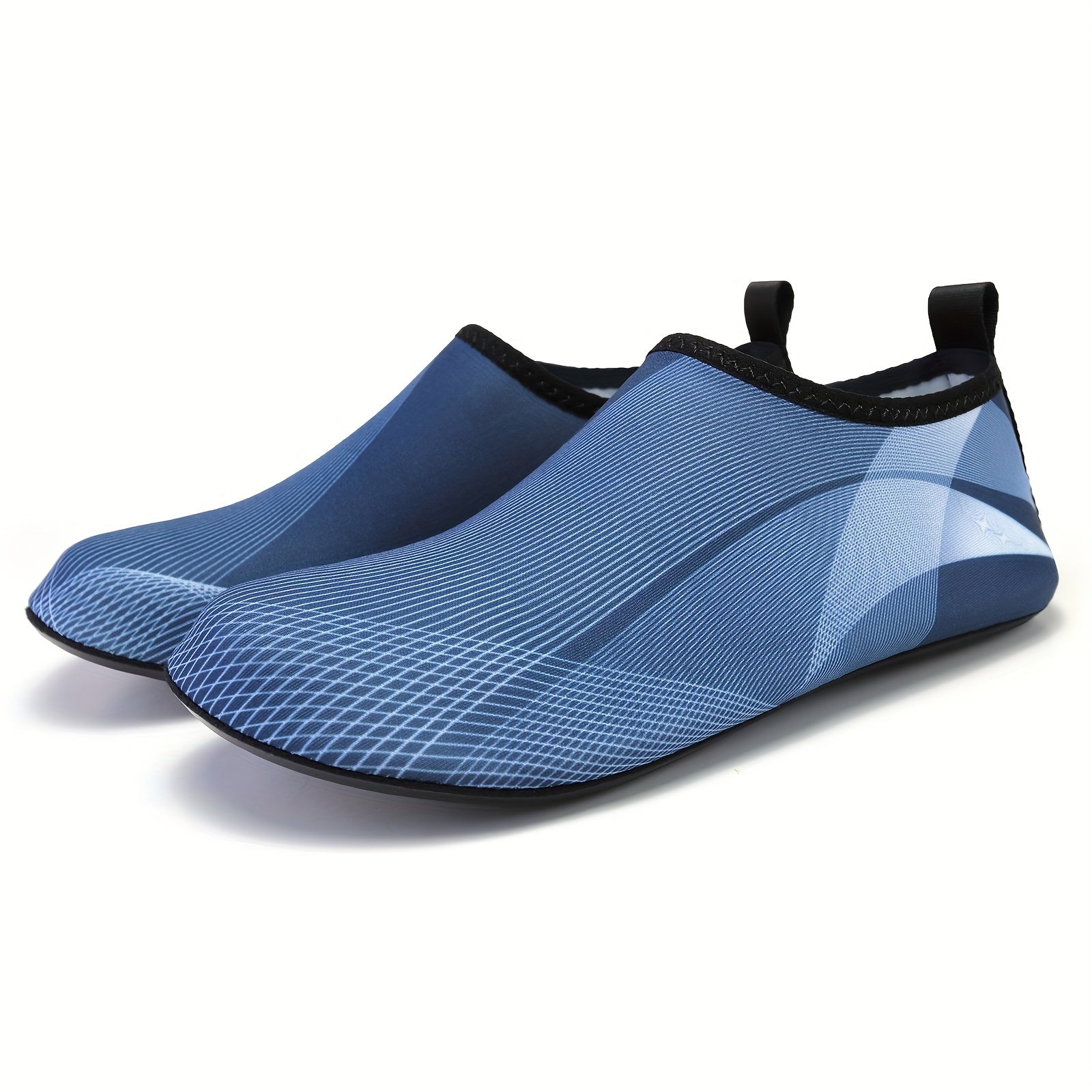 Unisex Stripe Slip On Water Socks Quick Drying Beach Barefoot Shoes