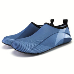 Unisex Stripe Slip On Water Socks Quick Drying Beach Barefoot Shoes