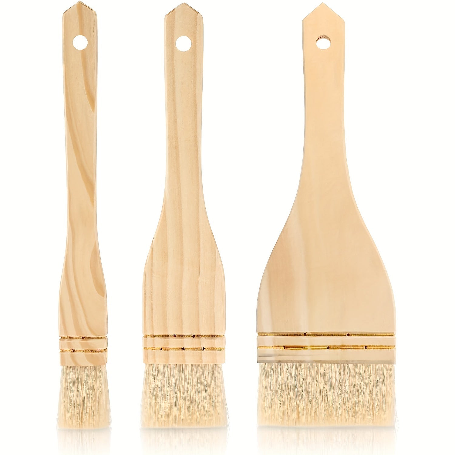 1pc Flat Hake Brushes Hake Paint Brush Set Sheep Hair Bristles Wash Brush