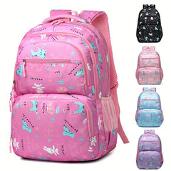 Children's Cartoon Rabbit Print Backpack Lightweight Waterproof