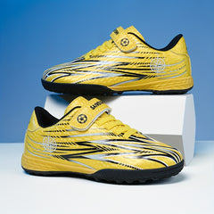 Boy's Turf Football Boots Outdoor Anti skid Lace Up Soccer Cleats
