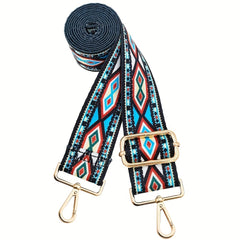 Geometric Pattern Bag Strap Replacement Wide Shoulder DIY Travel Accessories