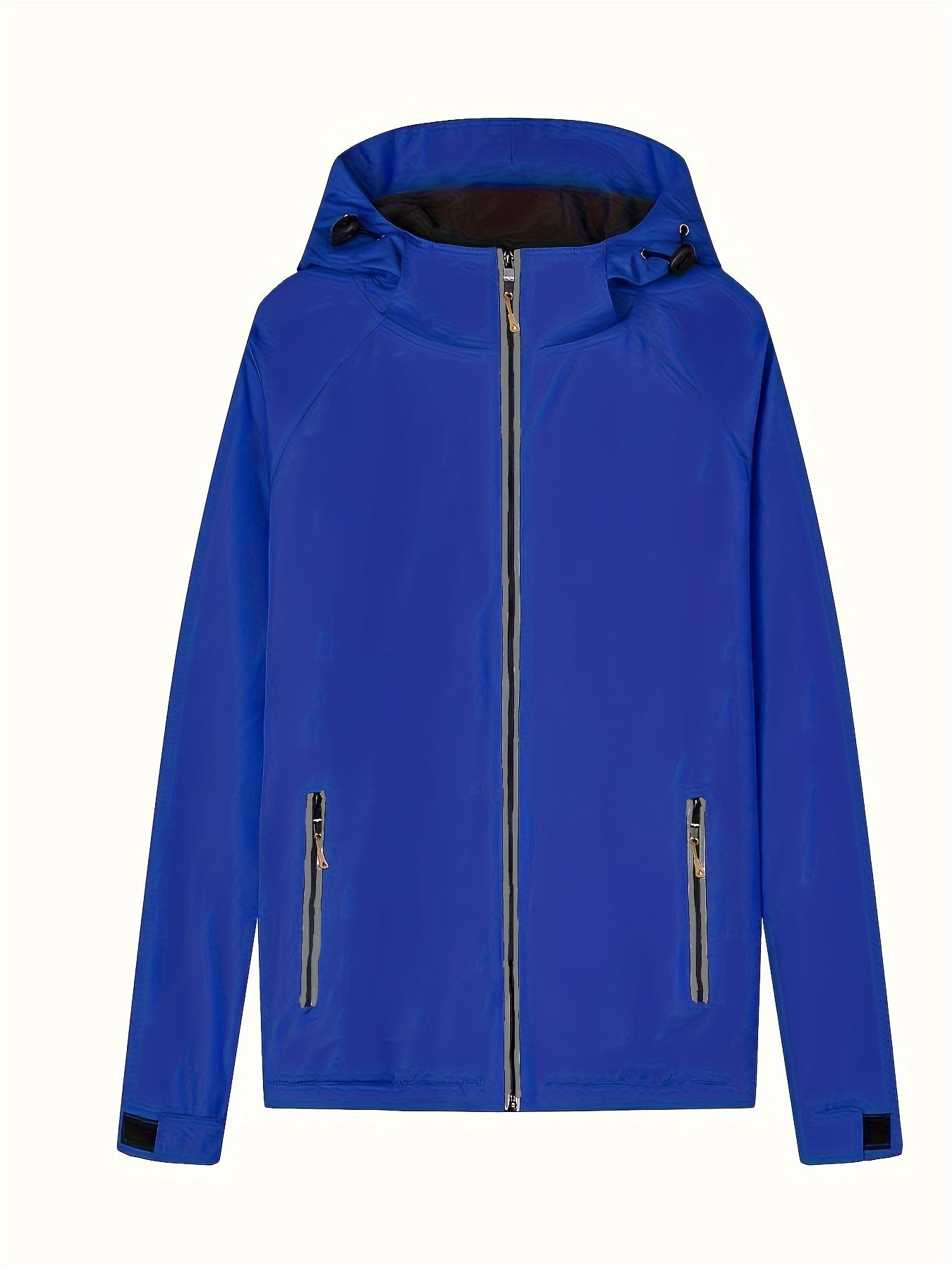 Fleece Liner Hooded Outdoor Jacket With Zipper Pockets