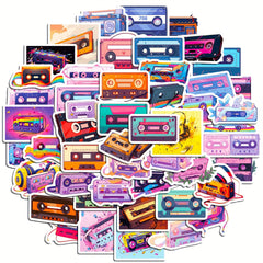 50pcs Cartoon Tape Stickers For Laptop Helmet Desktop Water Cup Decorative