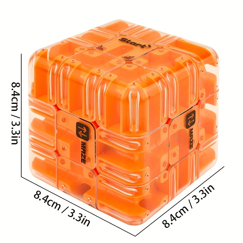 3D Maze Cube Game Gravity Rolling Ball Puzzle Toy for Kids and Adults