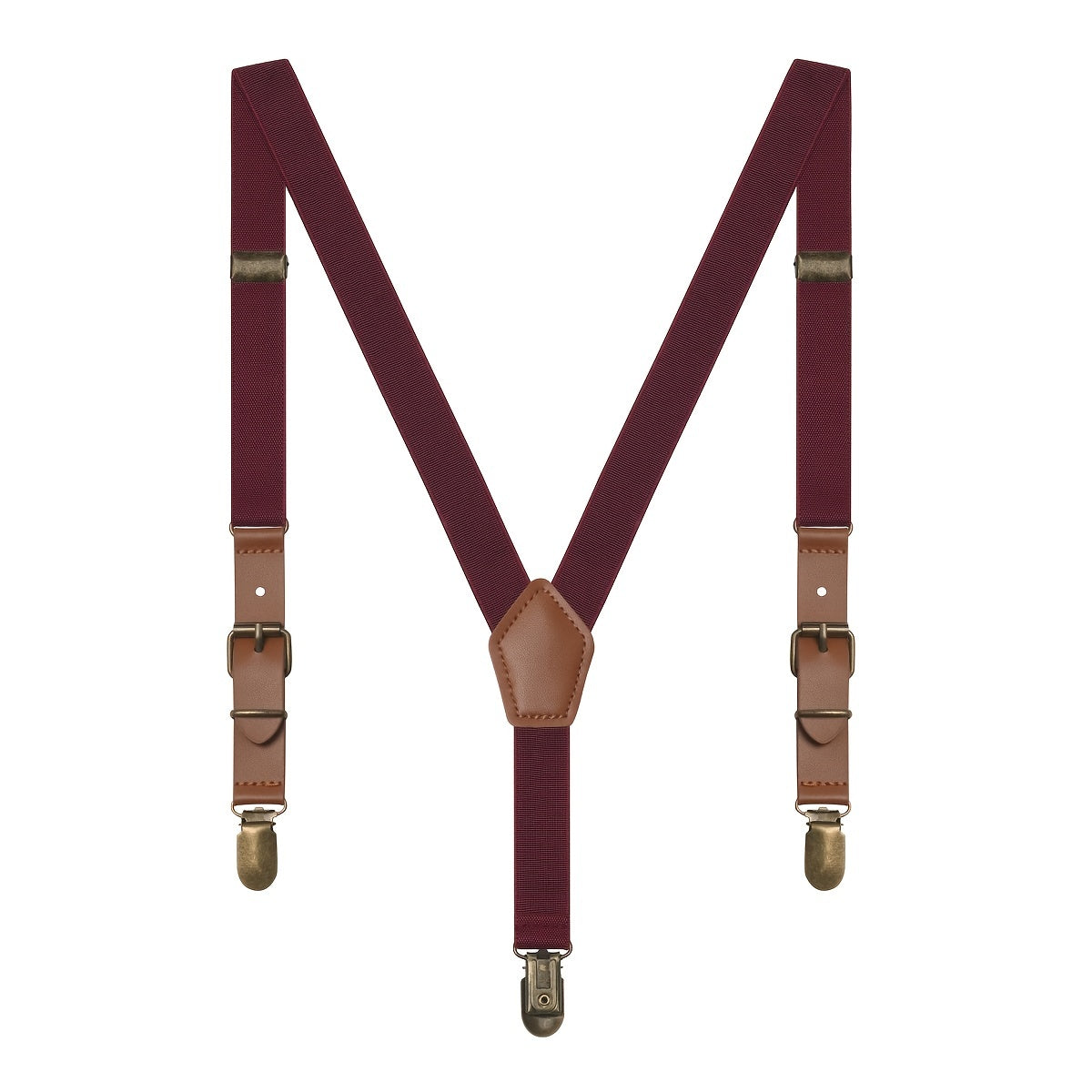 Kids Retro Y Shape Solid Suspenders Adjustable