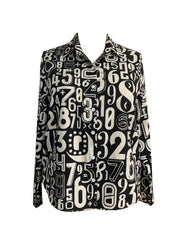Women's Print Long Sleeve Button Up Shirt
