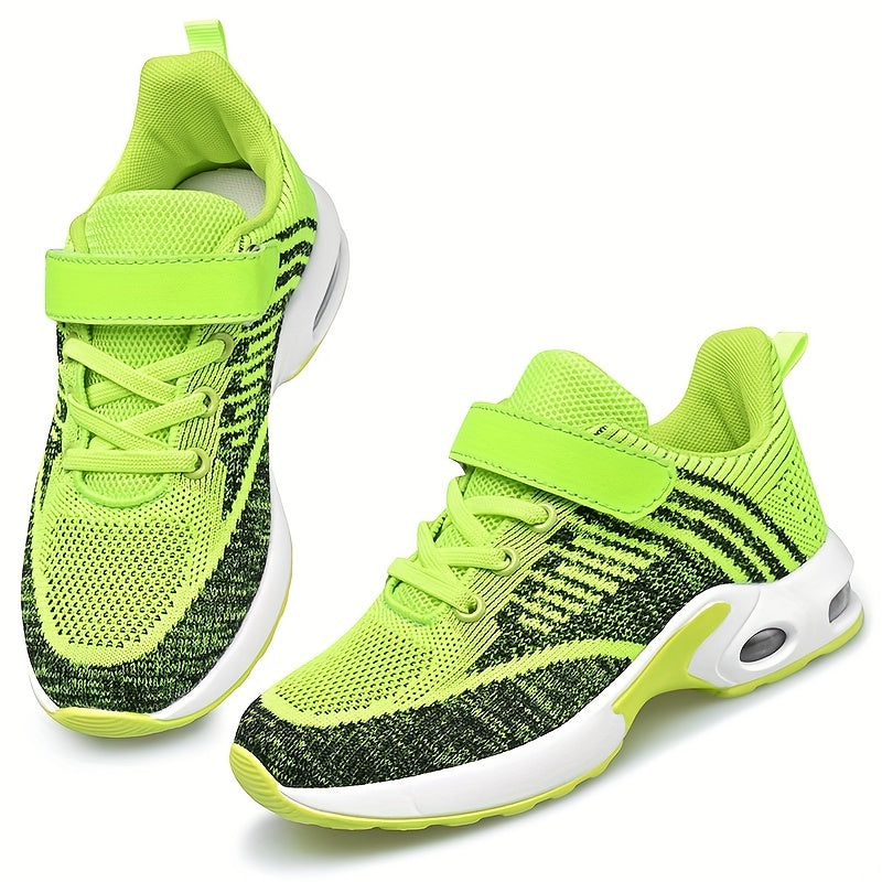 Kids Knit Sneakers Breathable Athletic Shoes Non Slip Outdoor Running
