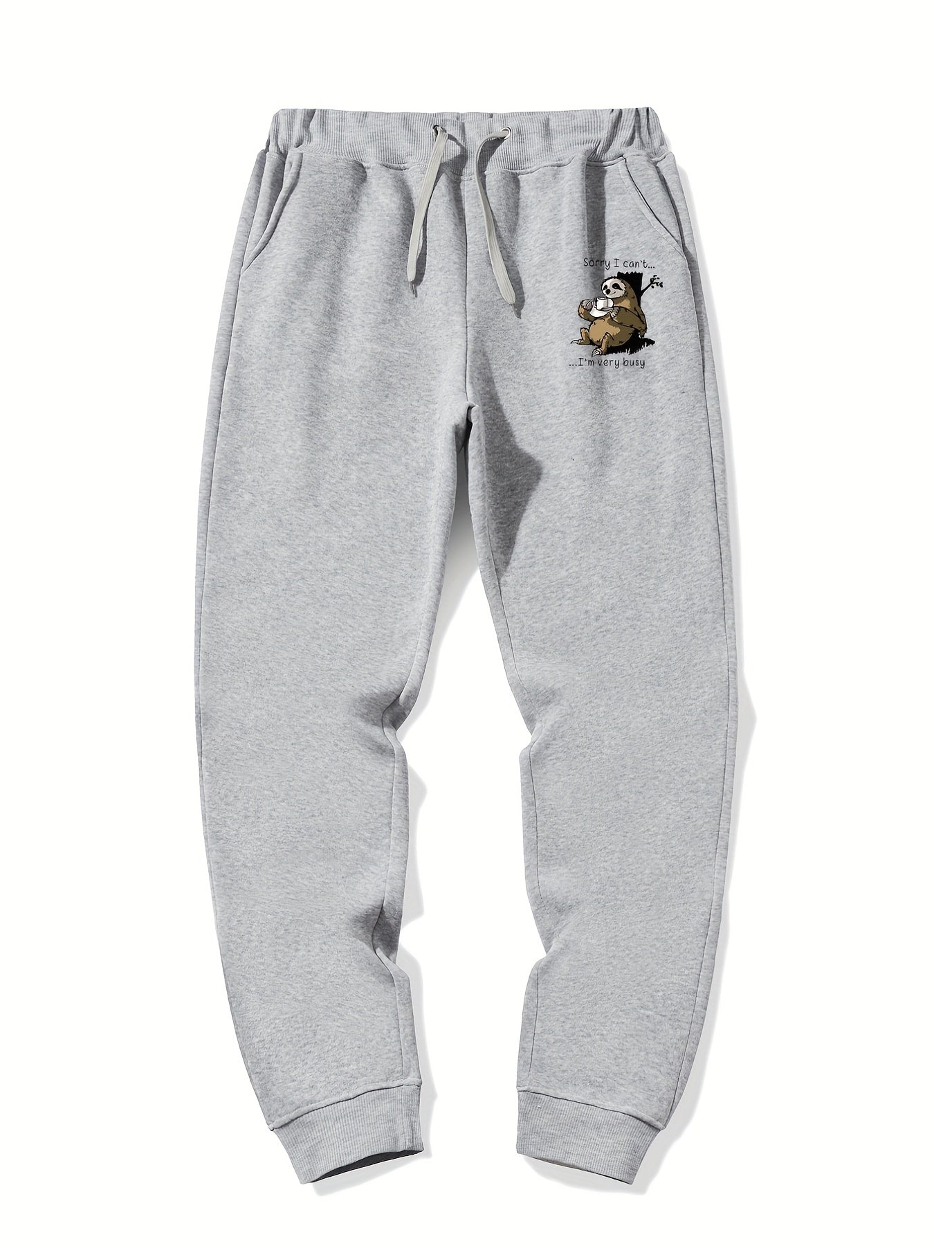 Panda Print Men's Drawstring Sweatpants