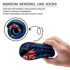 UK Flag Water Shoes Butterfly Print Lightweight Aqua Swim Socks