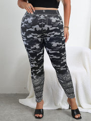 Camo Print High Rise Leggings