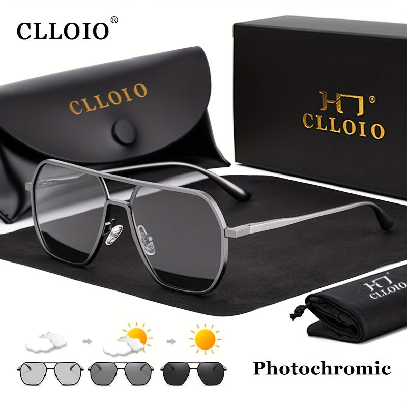 Men's Photochromic Polarized Sunglasses with Case