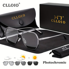 Men's Photochromic Polarized Sunglasses with Case