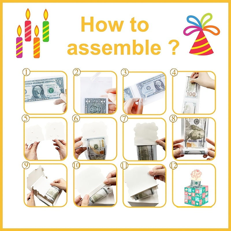 Valentine's Surprise Money Gift Roll for Loved Ones - 50 Transparent Bags