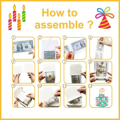 Valentine's Surprise Money Gift Roll for Loved Ones - 50 Transparent Bags