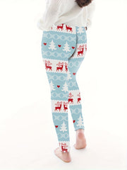 Colorblock Graphic Print High Stretch Leggings