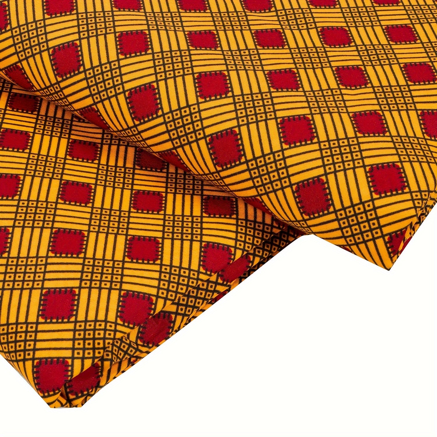 Polyester African Geometric Pattern Print Cloth 5 49 Meter